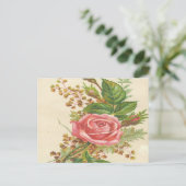 Carte Postale Rose rose vintage (Debout devant)