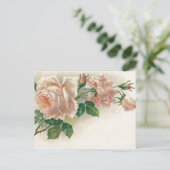 Carte Postale Rose rose vintage (Debout devant)