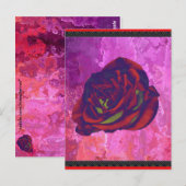 Carte postale Rose rouge (Devant / Derrière)