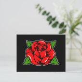 Carte Postale Rose rouge (Debout devant)