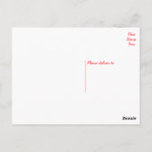 Carte Postale Rose rouge Fleur noir floral (Dos)