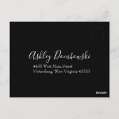 Carte Postale Rose rouge noir Mariage gothique foncé (Dos)