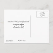 Carte postale ROSE RSVP (Dos)