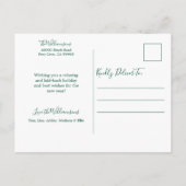 Carte Postale Rose Rustique Blanc Poinsettia Folio Photo Holiday (Dos)