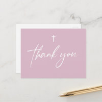 Rose saumon Moderne Écriture Personnalisée Baptême