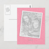 Carte Postale Rose simple (Devant / Derrière)