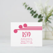 Carte postale rose simple déco chic RSVP (Debout devant)