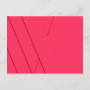 Carte Postale Rose, simple, moderne, élégant, cool, art tendance