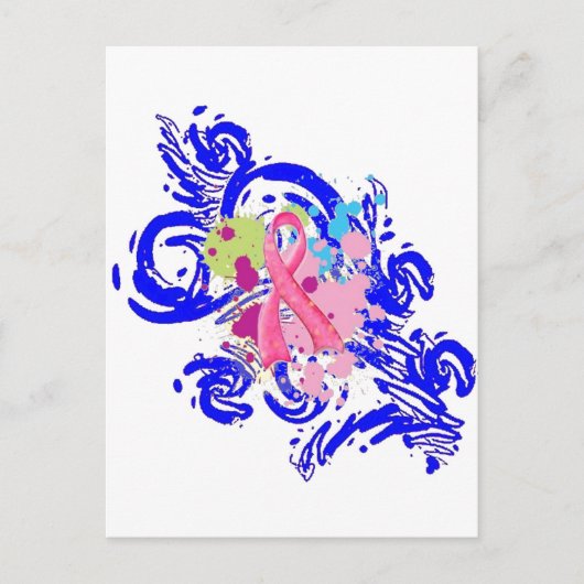 Carte postale rose Splatter Me (Devant)