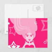 Carte postale Rose Star Girl (Devant / Derrière)