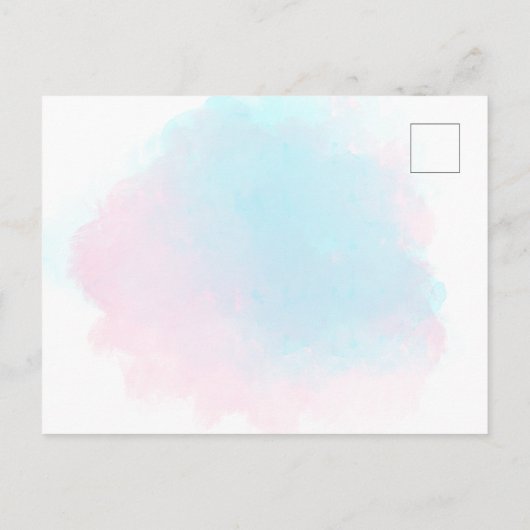 Carte Postale Rose Turquoise Aquarelles Or Mariage Enregistrer L (Dos)