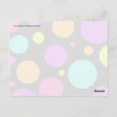 Carte Postale Rose turquoise pourpre orange de noir de pois (Dos)
