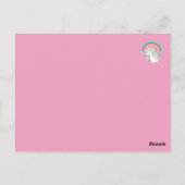 CARTE POSTALE ROSE UNICORN POSTCARD (Dos)