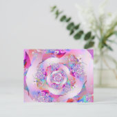 Carte Postale Rose vectoriel rose Fille mignonne (Debout devant)