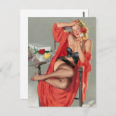 Carte Postale Rose vers le haut (Devant / Derrière)