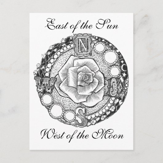 Carte Postale Rose Victorian Compass (Devant)