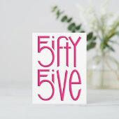 Carte postale rose vif 5 cinquante (Debout devant)