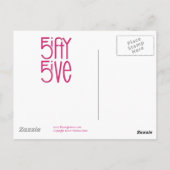 Carte postale rose vif 5 cinquante (Dos)