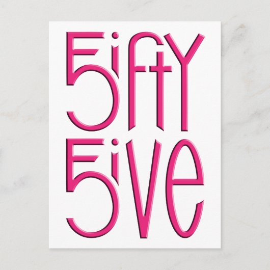 Carte postale rose vif 5 cinquante (Devant)