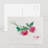 Carte postale Rose vintage (Devant / Derrière)