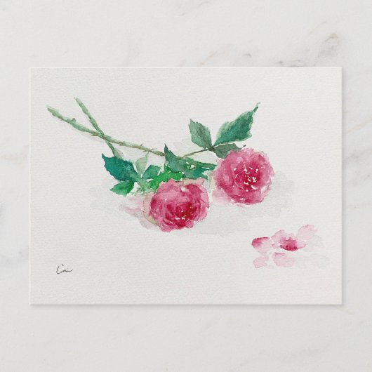 Carte postale Rose vintage (Devant)