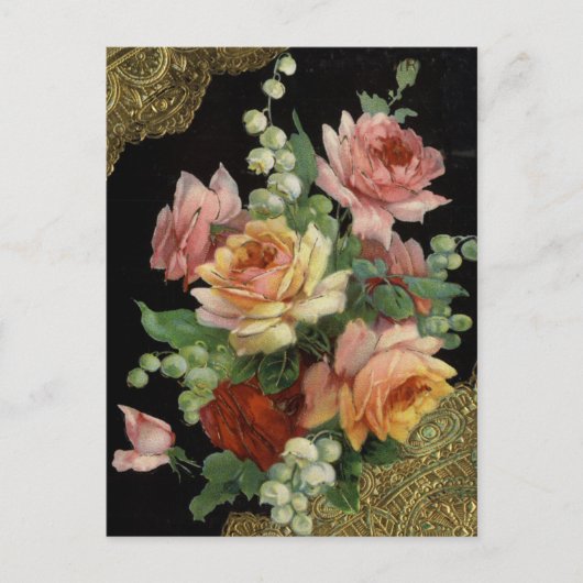 Carte postale Rose vintage (Devant)