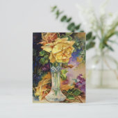 Carte Postale Rose vintage (Debout devant)