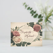 Carte postale Rose vintage (Debout devant)