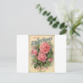 Carte Postale Rose vintage (Debout devant)