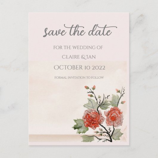 Carte Postale Rose vintage ( brouillard ) (Devant)