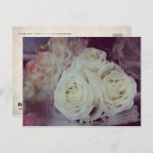 CARTE POSTALE ROSE VINTAGE V (Devant / Derrière)