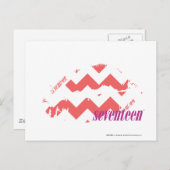 Carte Postale Rose ZigZag (Devant / Derrière)