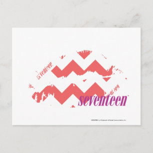 Carte Postale Rose ZigZag