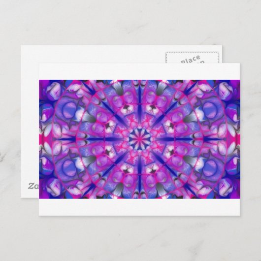Carte Postale roseandbluemandala (Devant / Derrière)