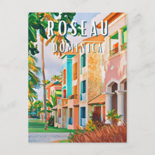 Carte Postale Roseau, la ville tropicale de la Dominique