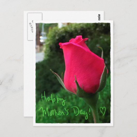 Carte postale Rosebud Happy Mother's Day (Devant / Derrière)