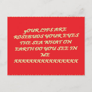 Carte Postale Rosebud lèvera les yeux comme la mer romance Saint