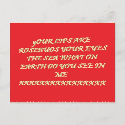 Carte Postale Rosebud lèvera les yeux comme la mer romance Saint (Devant)