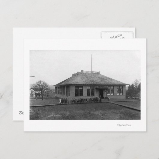 Carte Postale Roseburg, OU Vue de l'école publique West Side (Devant / Derrière)