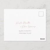 Carte Postale Rosée florale cactus feuillage aquarelle RSVP (Dos)