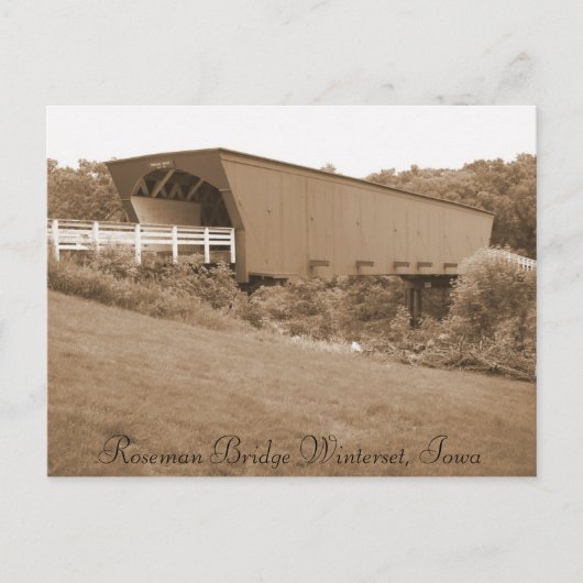 Carte Postale Roseman Bridge Winterset, Iowa (Devant)
