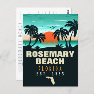 Carte Postale Rosemary Beach Floride Vintage Retro Sunset 80s