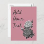 Carte Postale Roses (Devant / Derrière)
