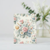 Carte Postale Roses  (Debout devant)