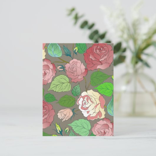 Carte Postale Roses 30 (Debout devant)