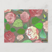 Carte Postale Roses 30 (Dos)
