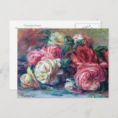 Carte Postale Roses abandonnés Renoir (Devant / Derrière)