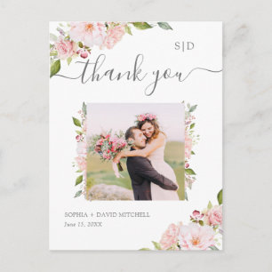 Carte Postale Roses Abondantes   Photo de remerciement de mariag