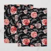 Carte Postale Roses aquarelle 15 (Devant / Derrière)