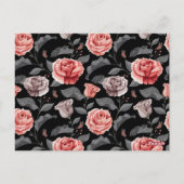 Carte Postale Roses aquarelle 15 (Dos)